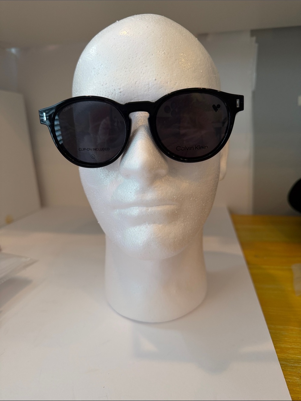 Calvin Klein Men's Black Round Frame Sunglasses